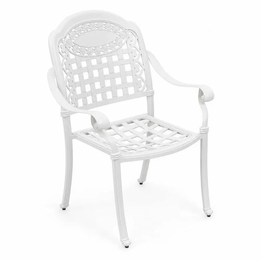 Chaise en aluminium blanc pour extérieur