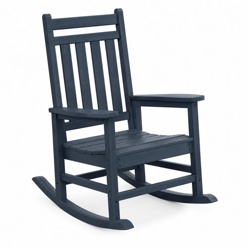 Chaise berçante en bois Bleu Foncé